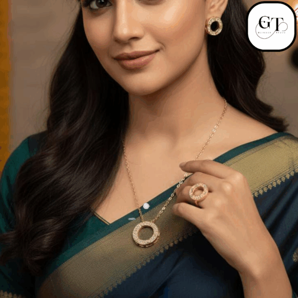 Zircon Gold Plated Combo Set