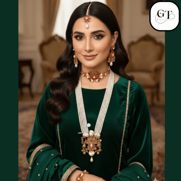 Royal Pearl & Zircon Jewelry Set